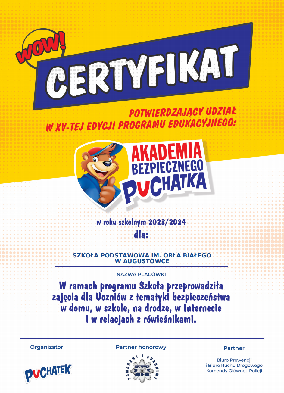 certyfikat puchatka