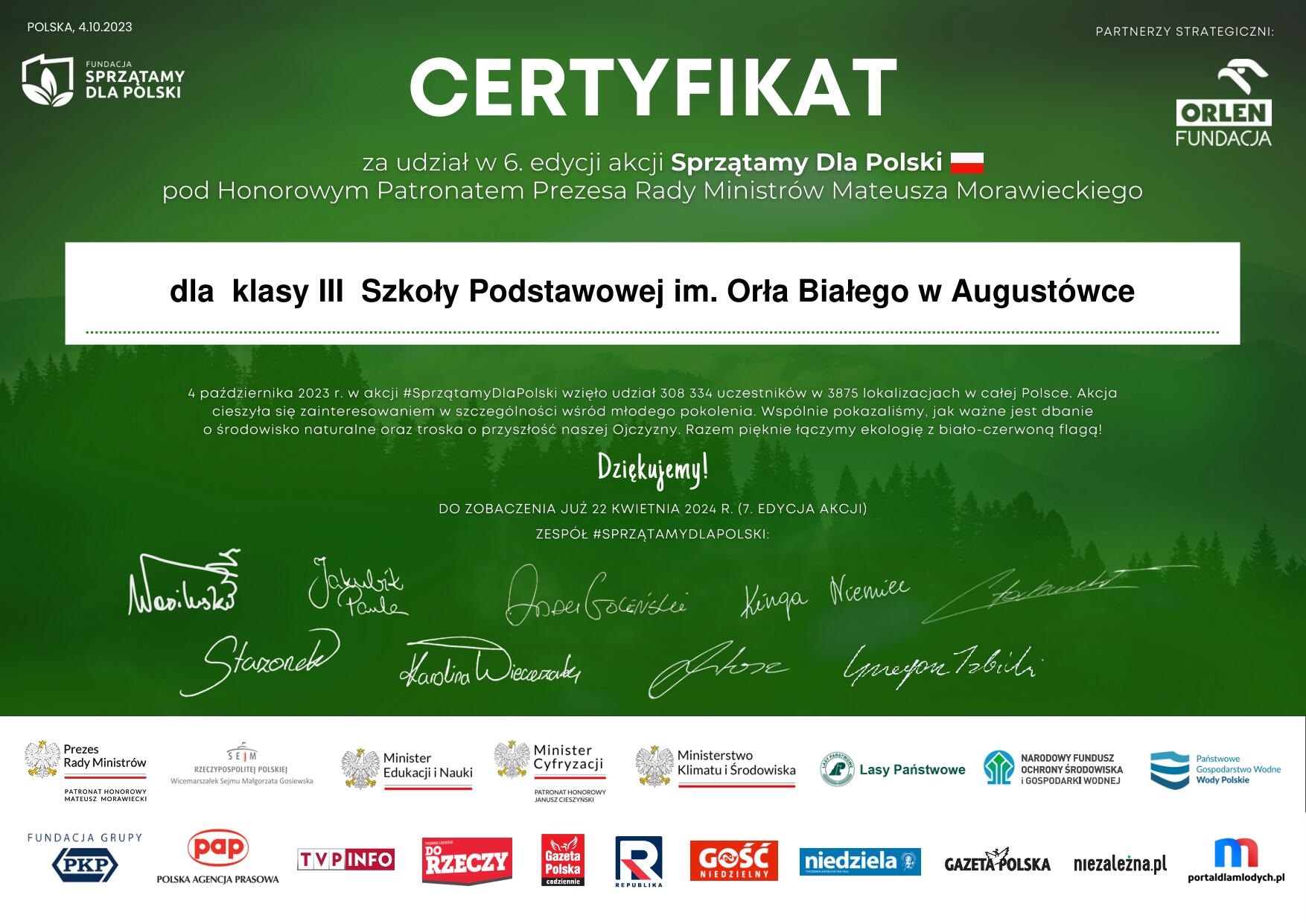 Certyfikat SDP klasa III