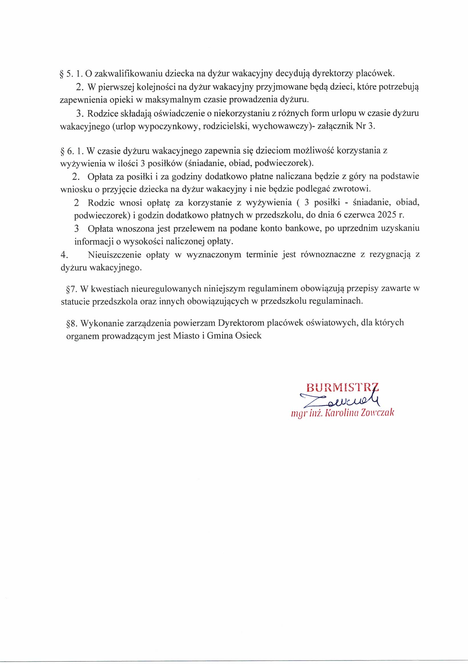 ZARZADZENIE 26 2025 2