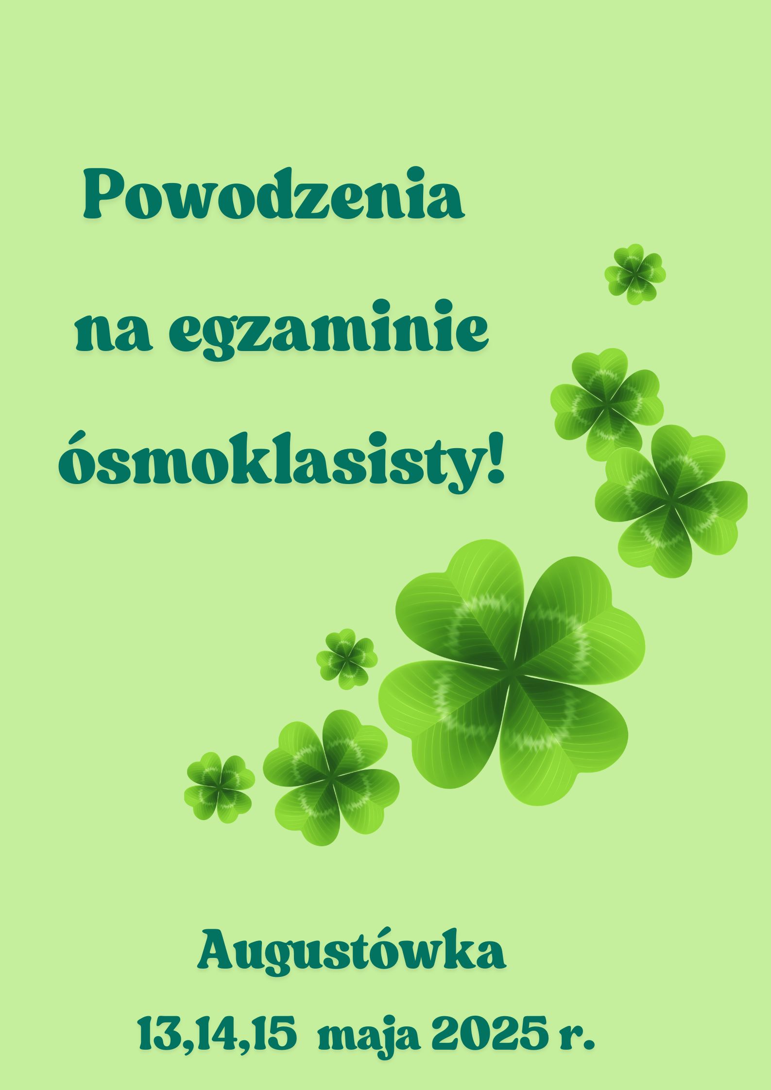 powodzenia na egzaminie 2