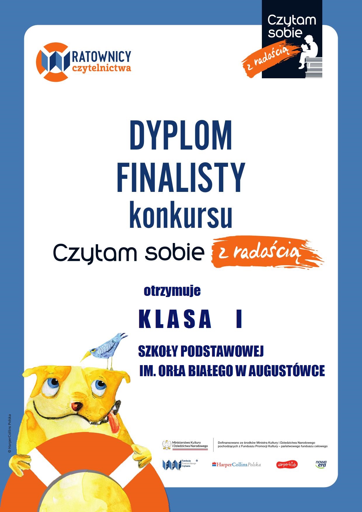 dyplom finalisty KLASA